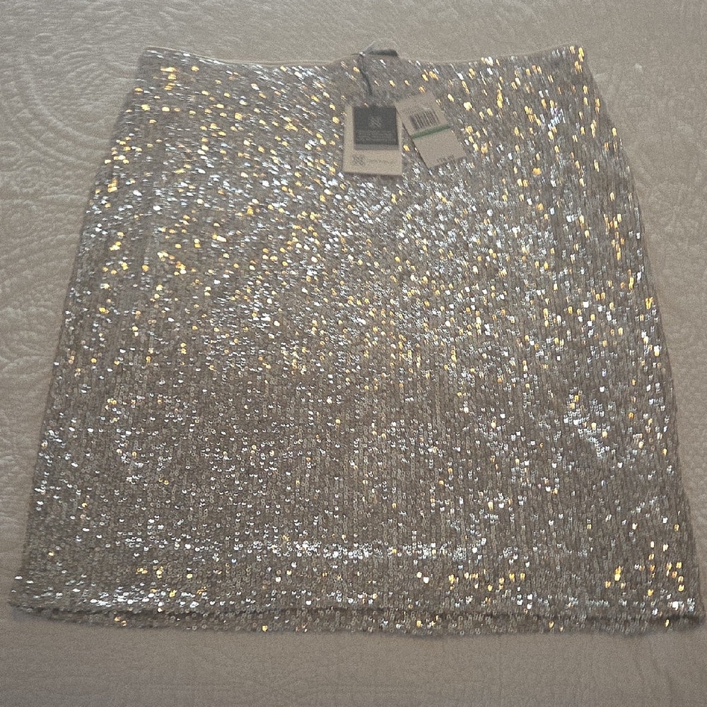 Silver Sequin Skirt - Shimmering Party Skirt